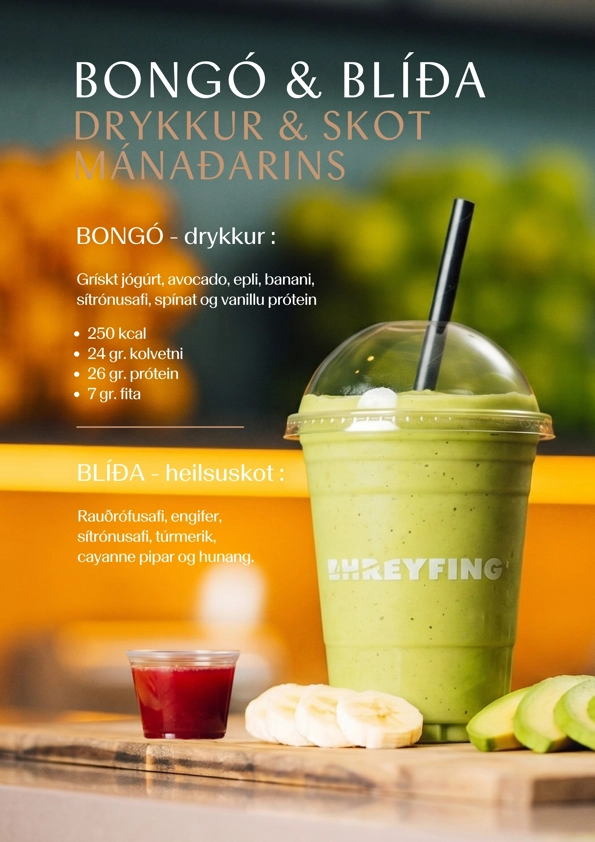 Bongó & blíða - drykkur & heilsuskot mánaðarins í júní